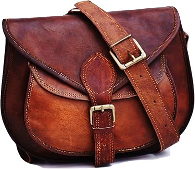 Handmade Vintage Leather Crossbody Bag for Women