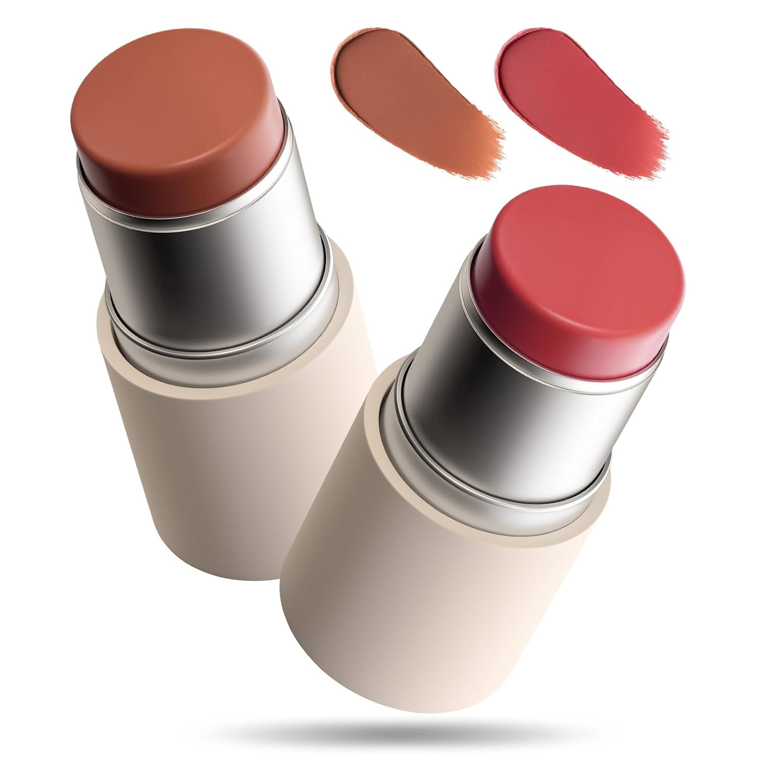 Multi-Use Blush Stick, All-in-One Cream Blush for Cheeks, Eyes & Lips