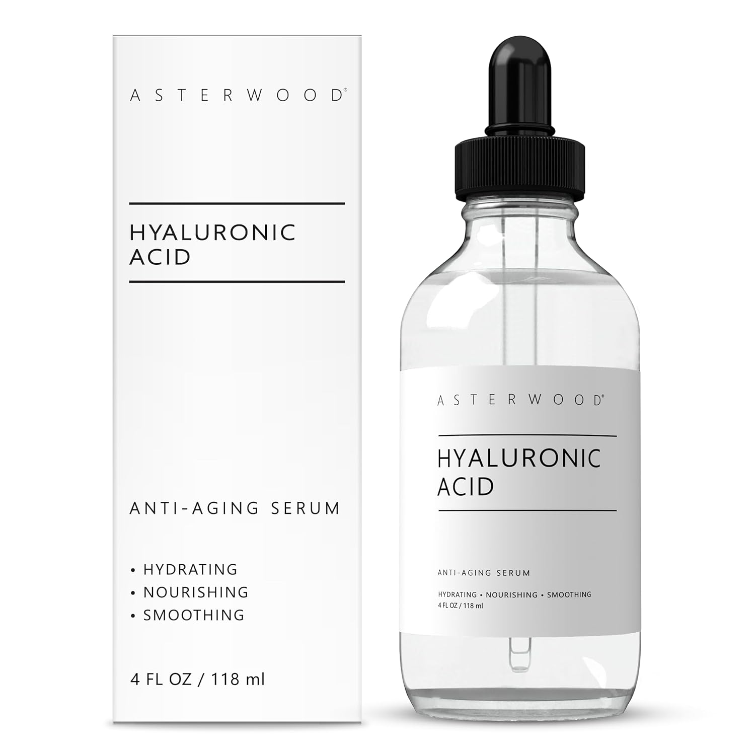 Pure hyaluronic acid hydrating facial serum fragrance free