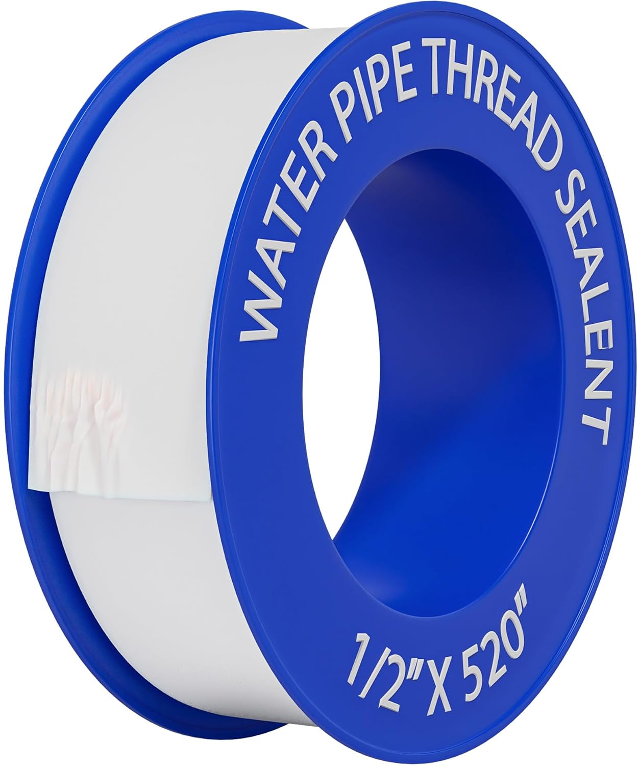 PTFE Plumbers Tape Roll, 1/2 Inch x 520 Inches, Thread Sealant