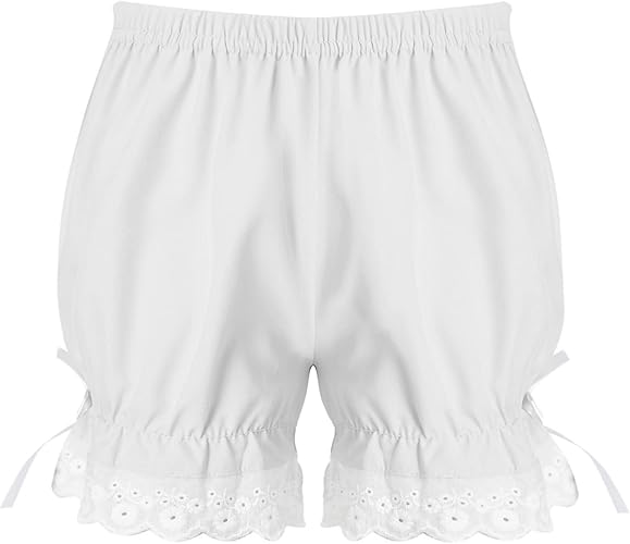 Kids Girls Ruffle Lace Bowknot Dance Shorts Bloomers