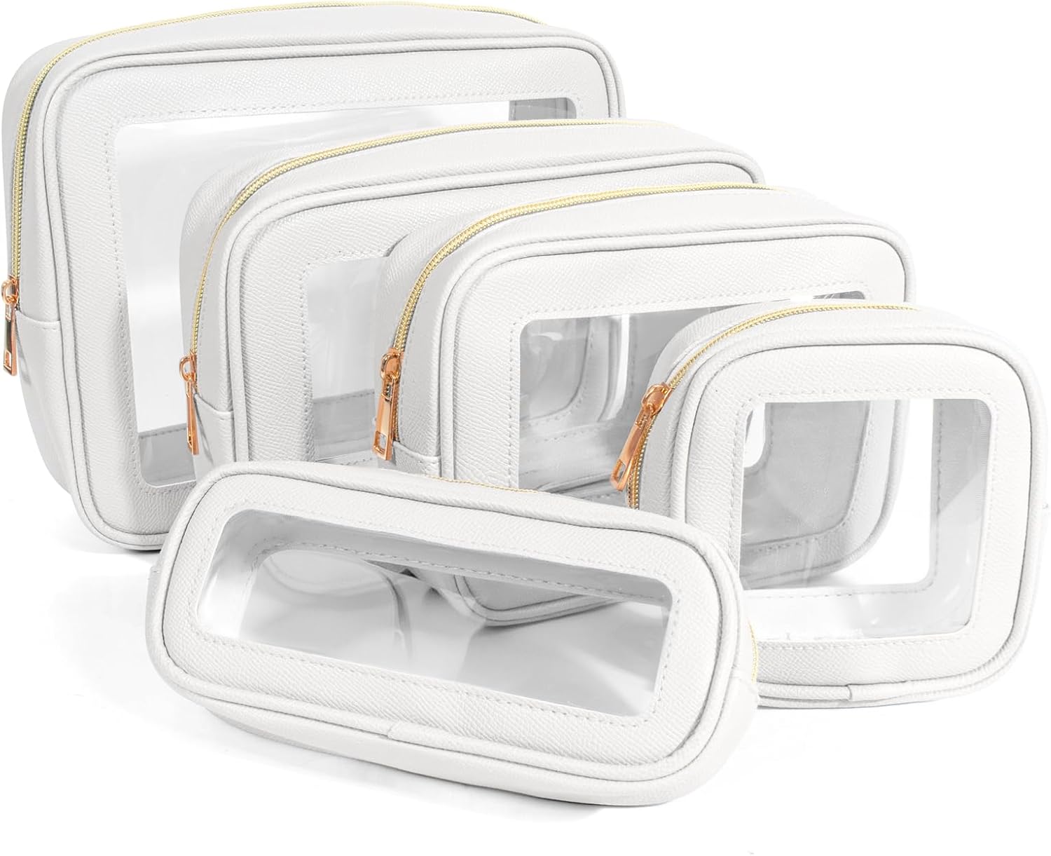 5Pcs Diaper Bag Organizer Pouch Set, Waterproof Travel Clear Makeup Bag