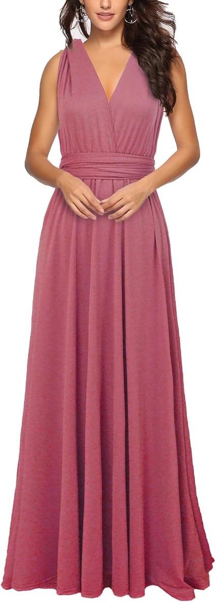 Backless Convertible Multi-Way Halter Gown Dress