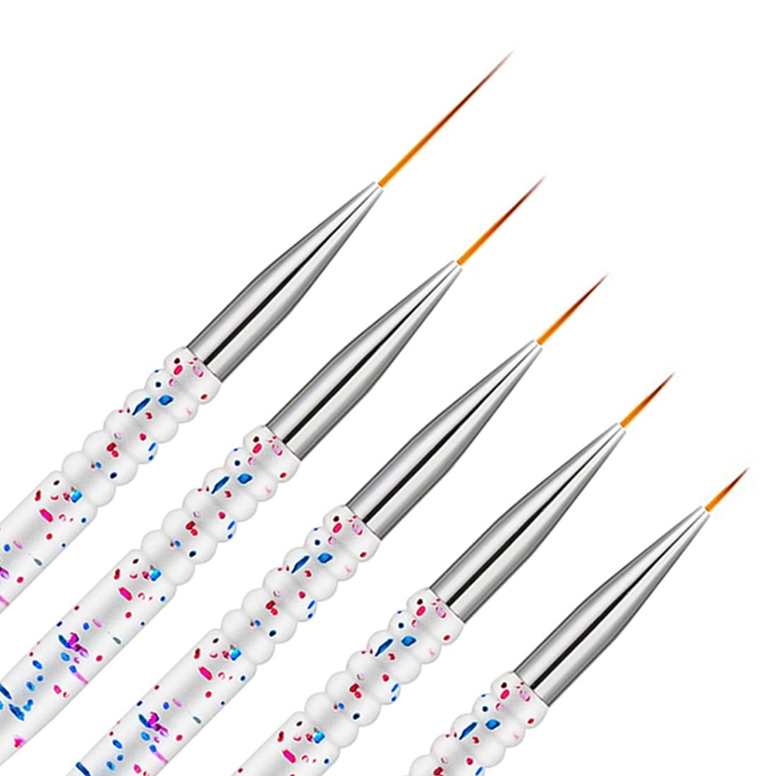 Nail Art Liner Brush Set, 5 Pieces, Thin Dotting & Drawing Pens