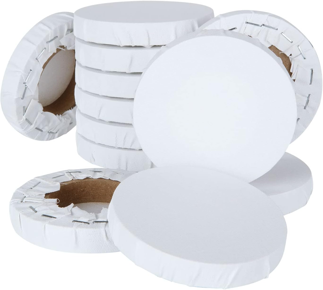 Round Canvas Panels for Painting 4 Inch, 18 Pack
