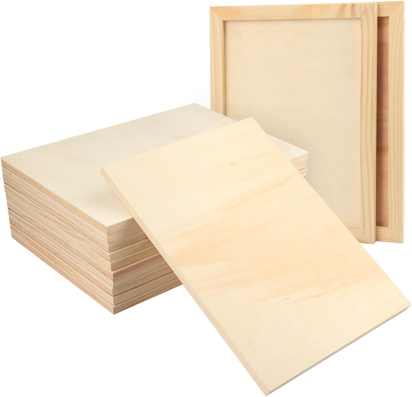Wooden Canvas Boards for Painting, 9 x 12 Inch, 12 Pack