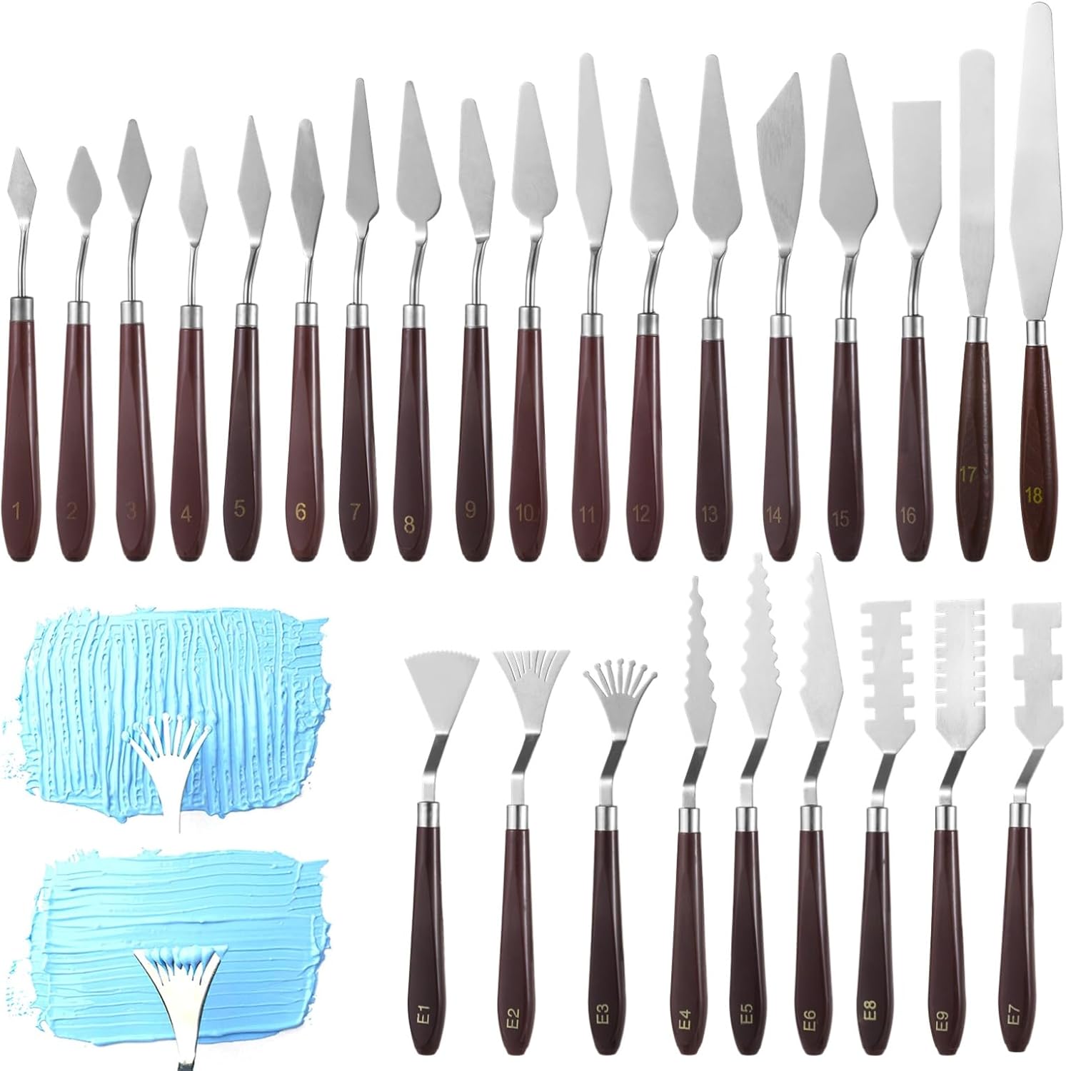27-Piece Painting Palette Knife and Spatula Set