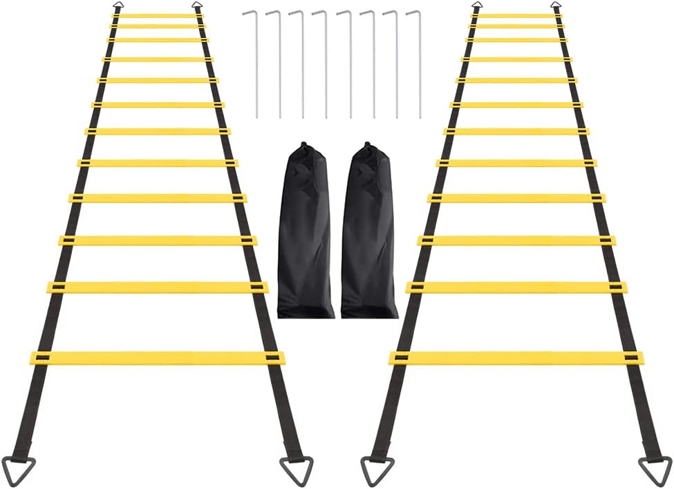 12-Rung Agility Ladder Training Set with Carry Bag