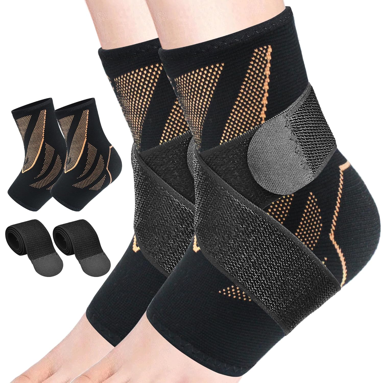 Ankle Compression Sleeve with Strap for Foot Support