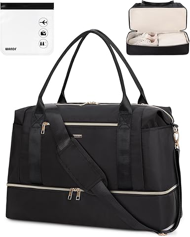 Underseat Travel Duffel Bag with Shoe Compartment