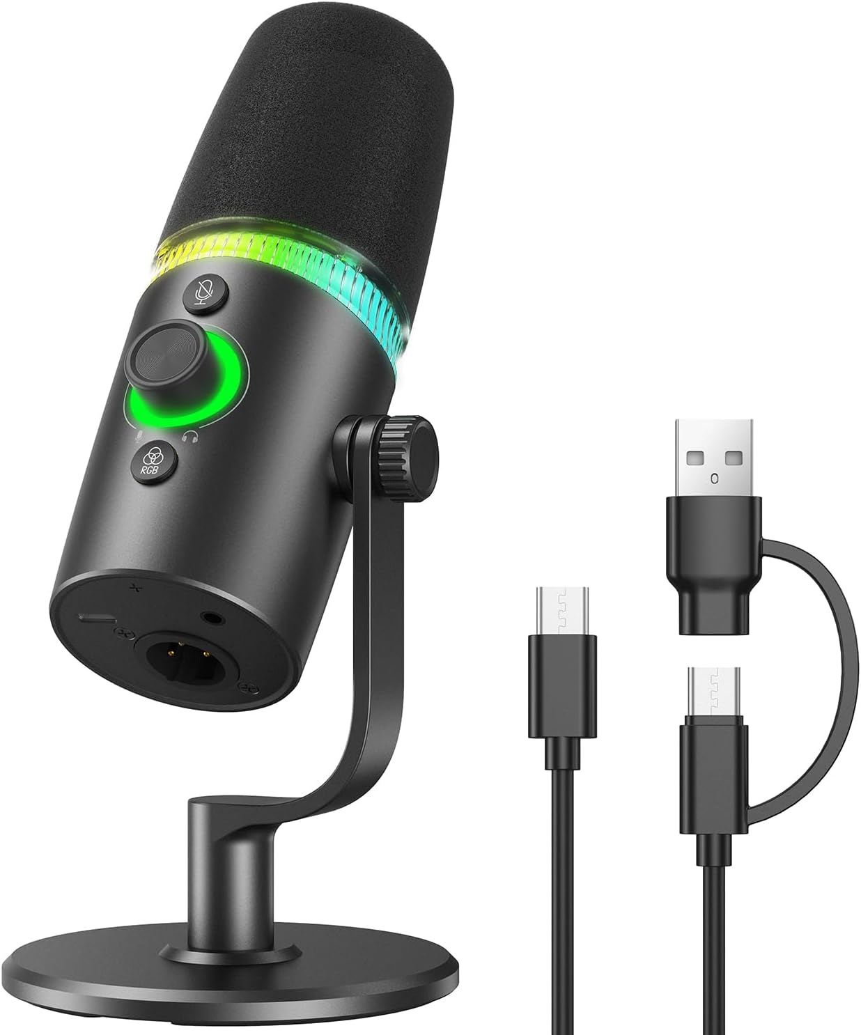 USB/XLR Dynamic Microphone for Podcasting, Streaming, and Gaming