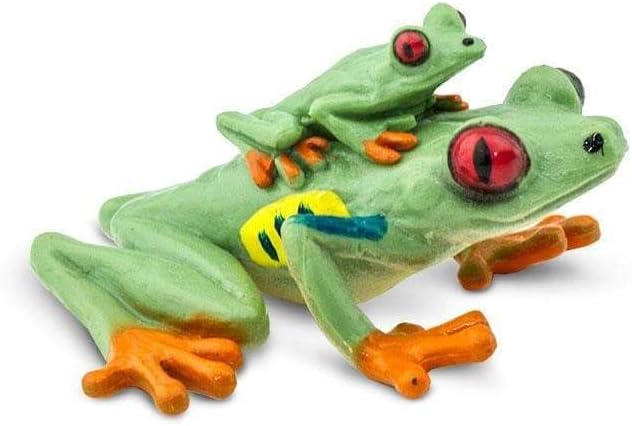 Red-Eyed Tree Frog with Baby Model Figure