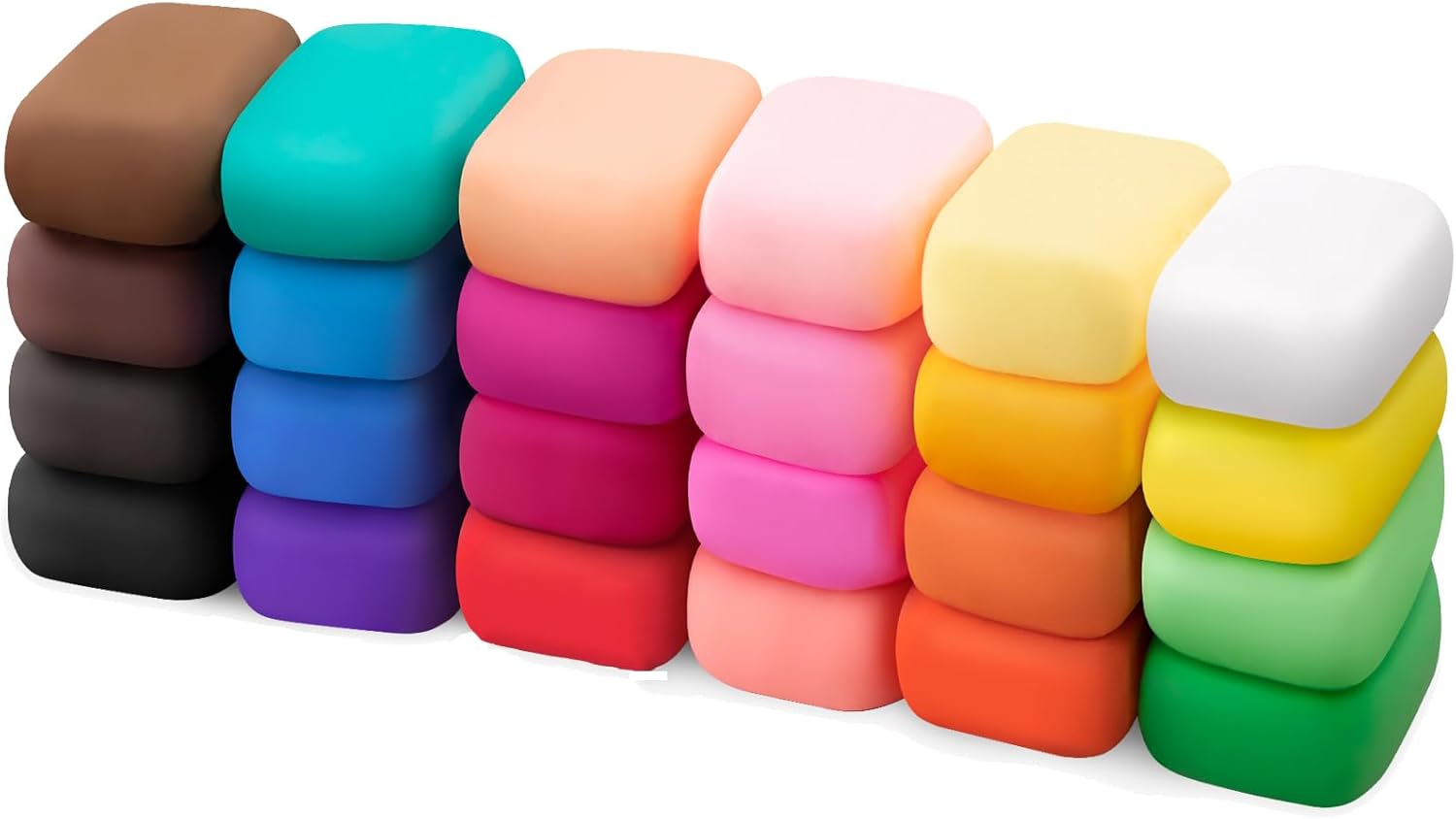 Air Dry Modeling Clay Set, 24 Colors, DIY Sculpting Kit for Kids