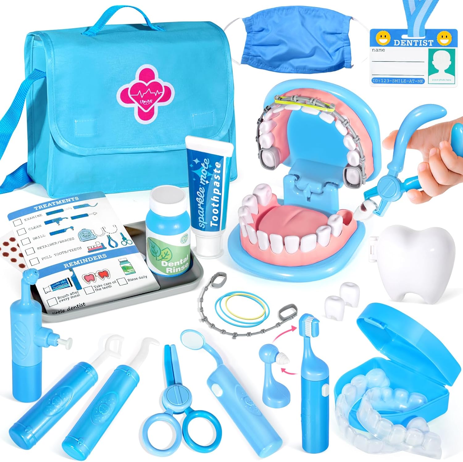 Dentist Playset with Oversized Teeth and Pretend Dental Tools