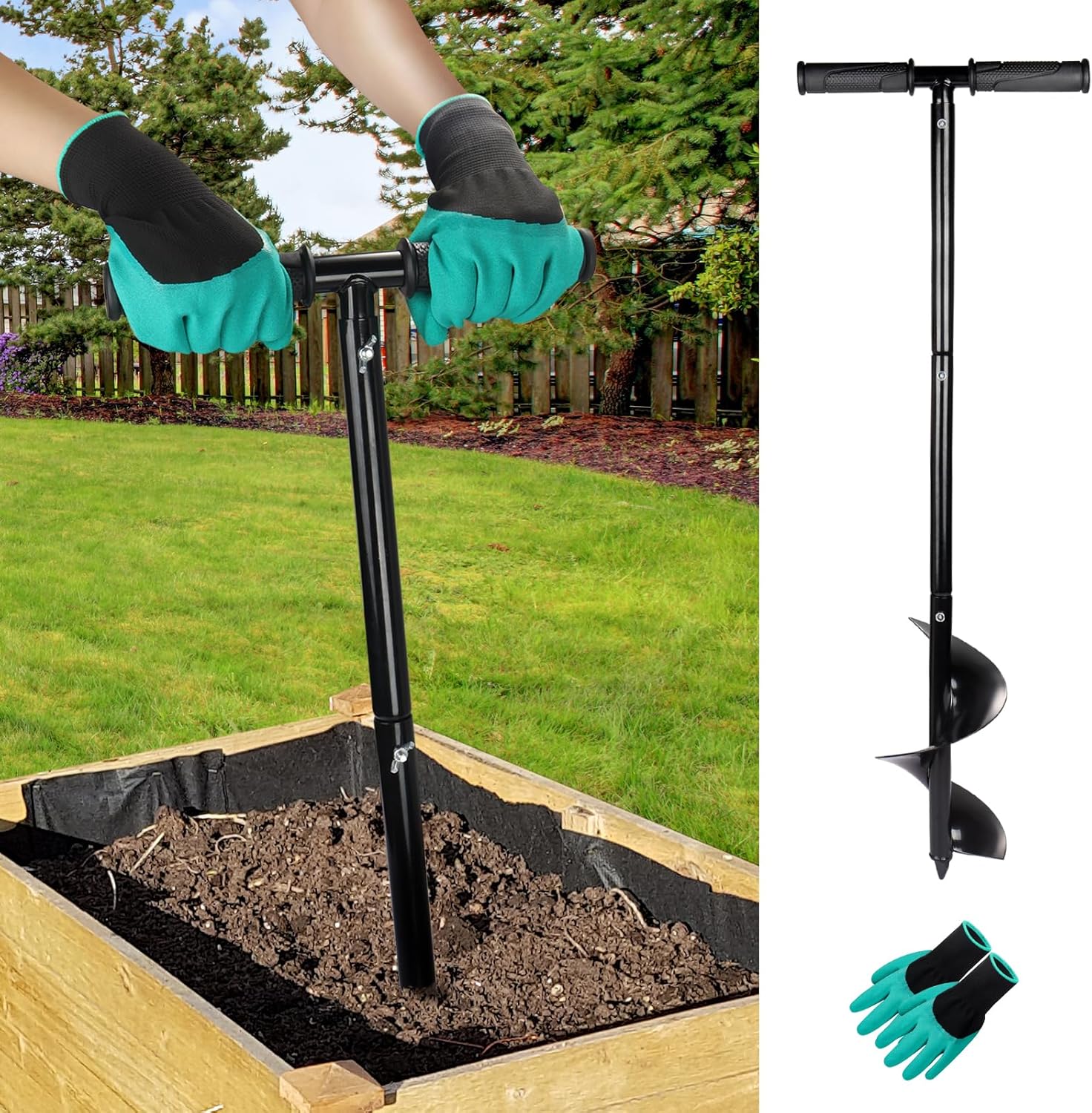 Compost Aerator Tool for Outdoor Compost Bins