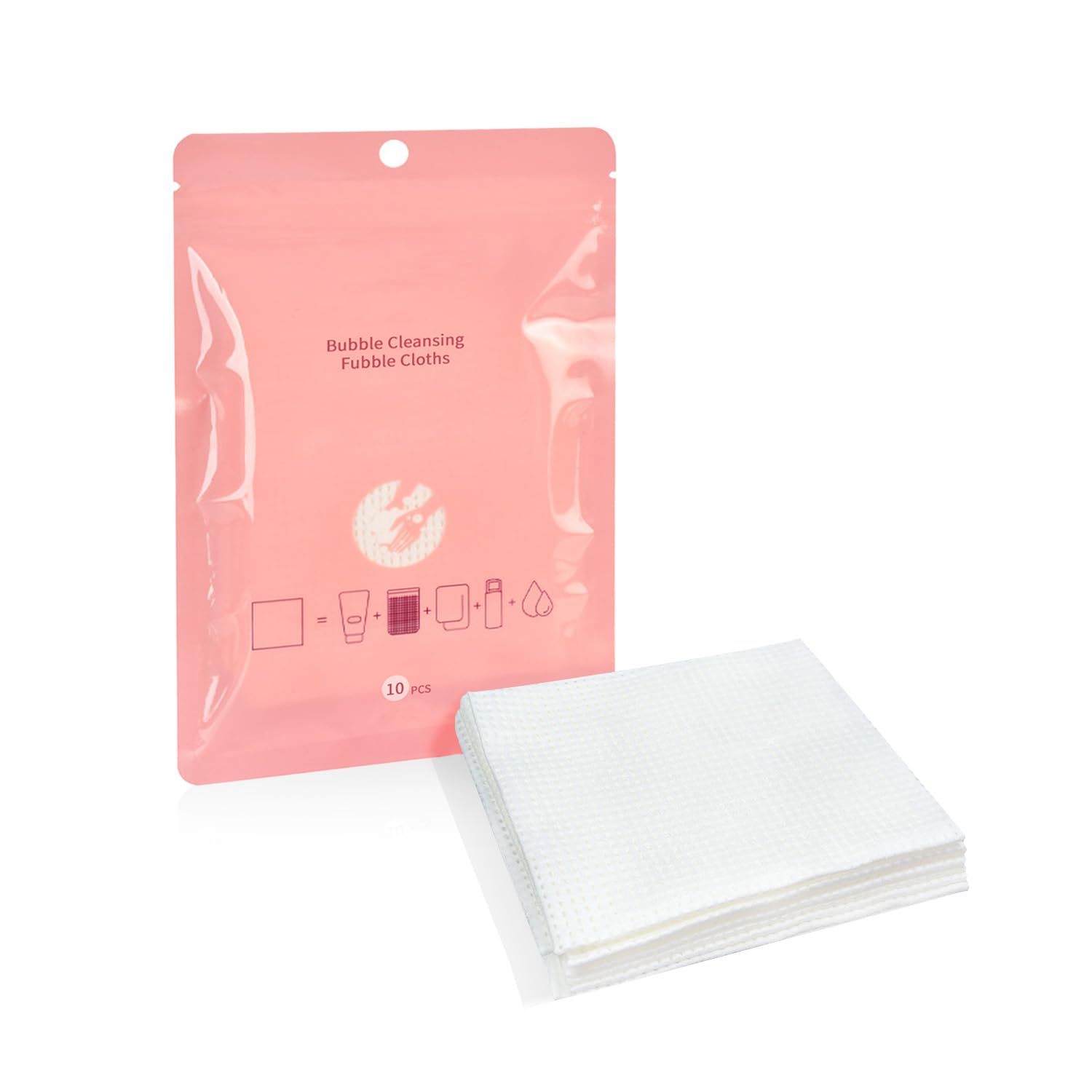 Portable Disposable Bubble Face Towels, 10 Count