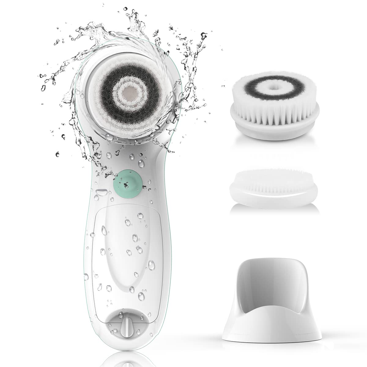 Facial Cleansing Brush with 3 Interchangeable Heads
