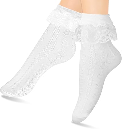 Lace Ruffle Ankle Socks for Women