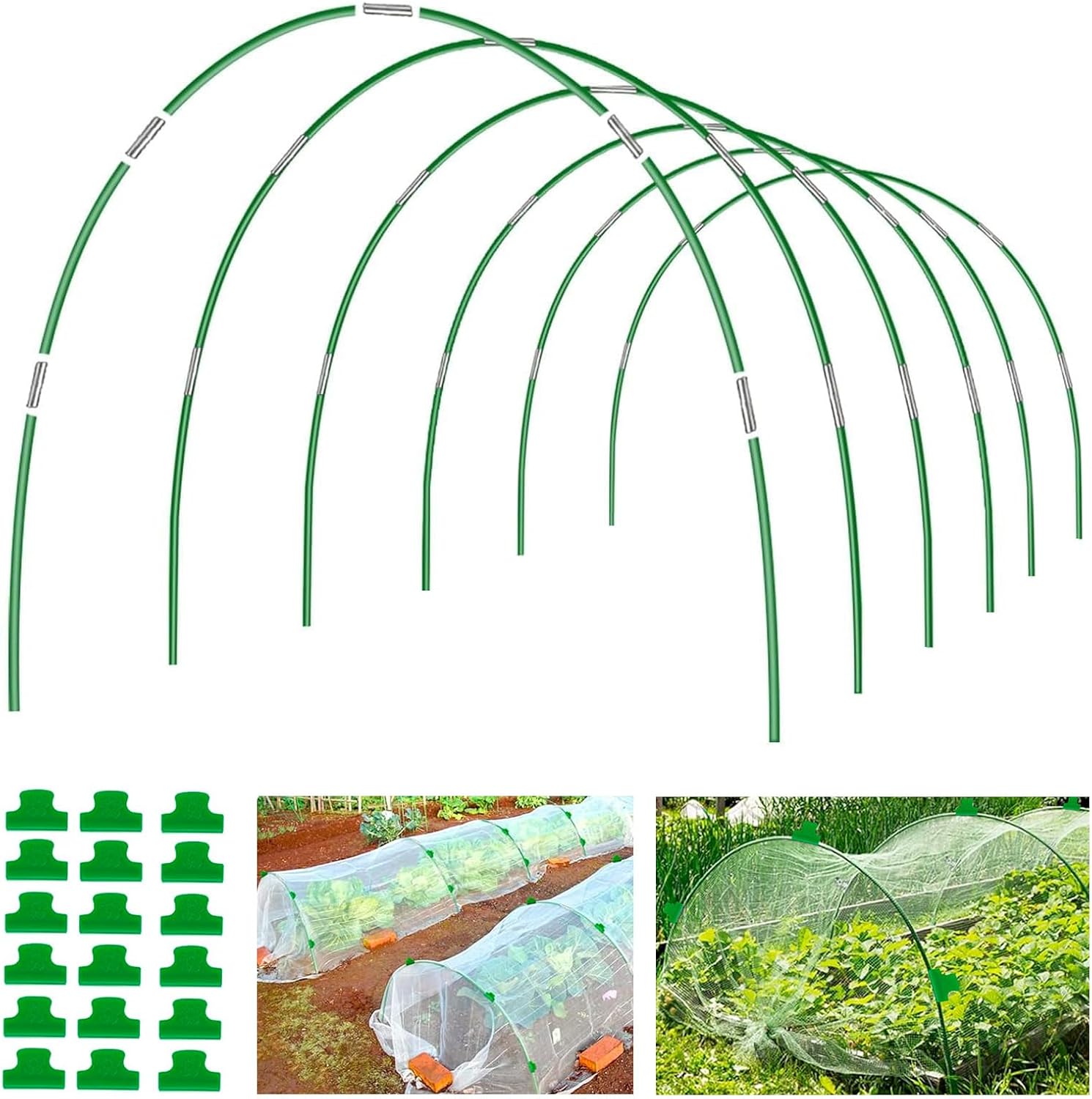 Joyhalo Garden Hoops for Raised Beds, 36pcs Greenhouse Hoops