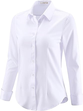 Women's Long Sleeve Stretch Button Down Shirt