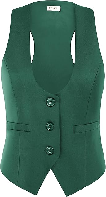 Women's Sleeveless Waistcoat Vest for Work and Casual Wear