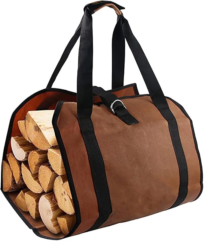 Canvas Wood Carrier, 80kg Load Bearing Waterproof
