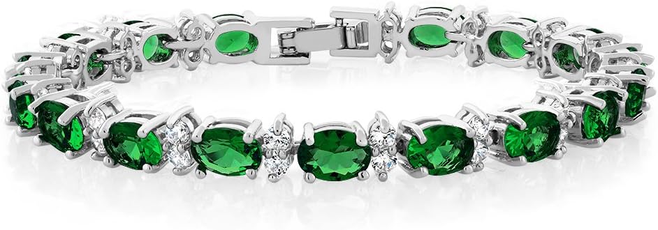 Oval and Round Cubic Zirconia Tennis Bracelet for Women