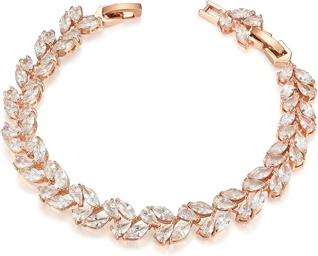 Wedding Bridal Cubic Zirconia Tennis Bracelet