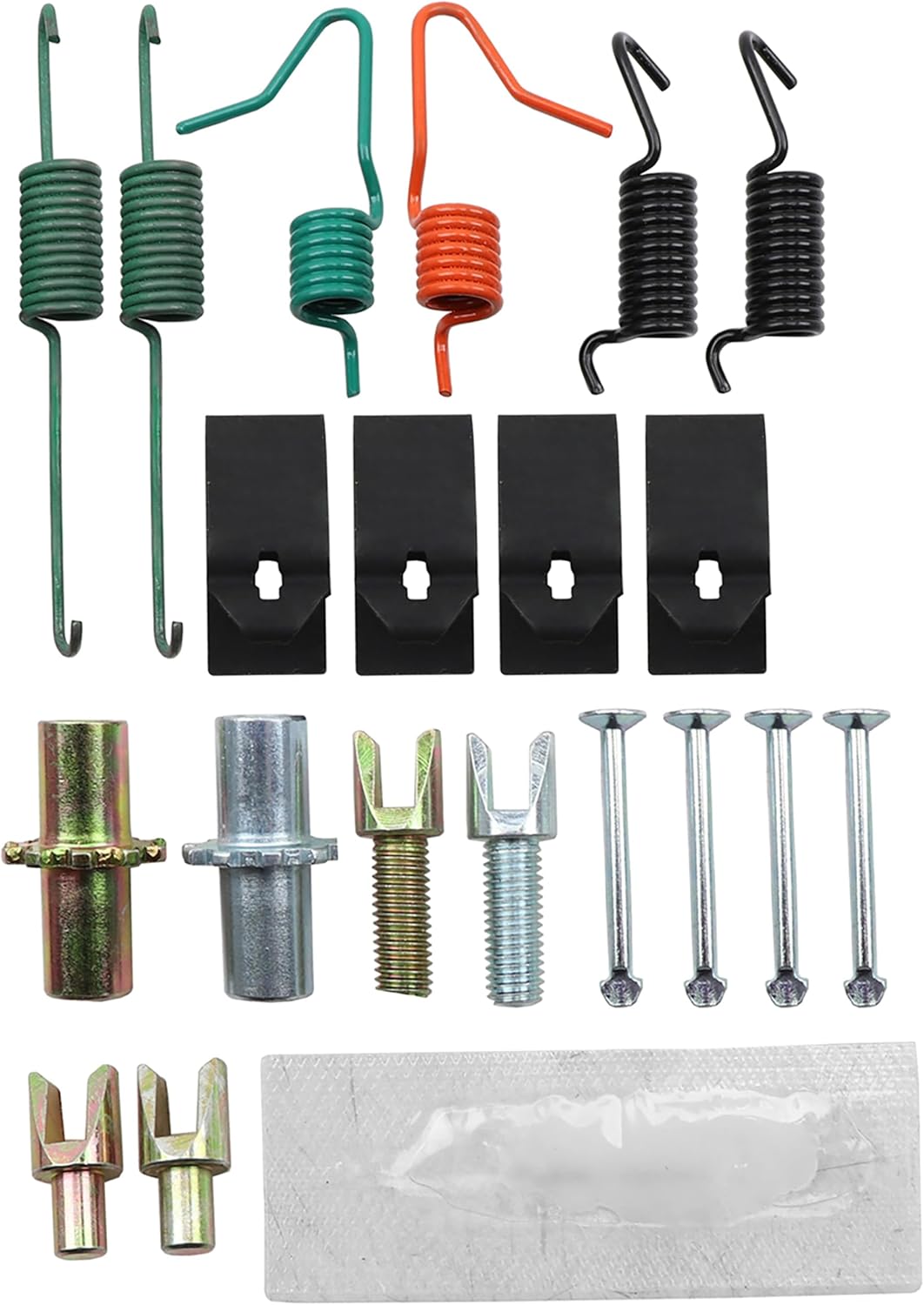 Rear Emergency Brake Shoe Hardware Kit Replacement Set