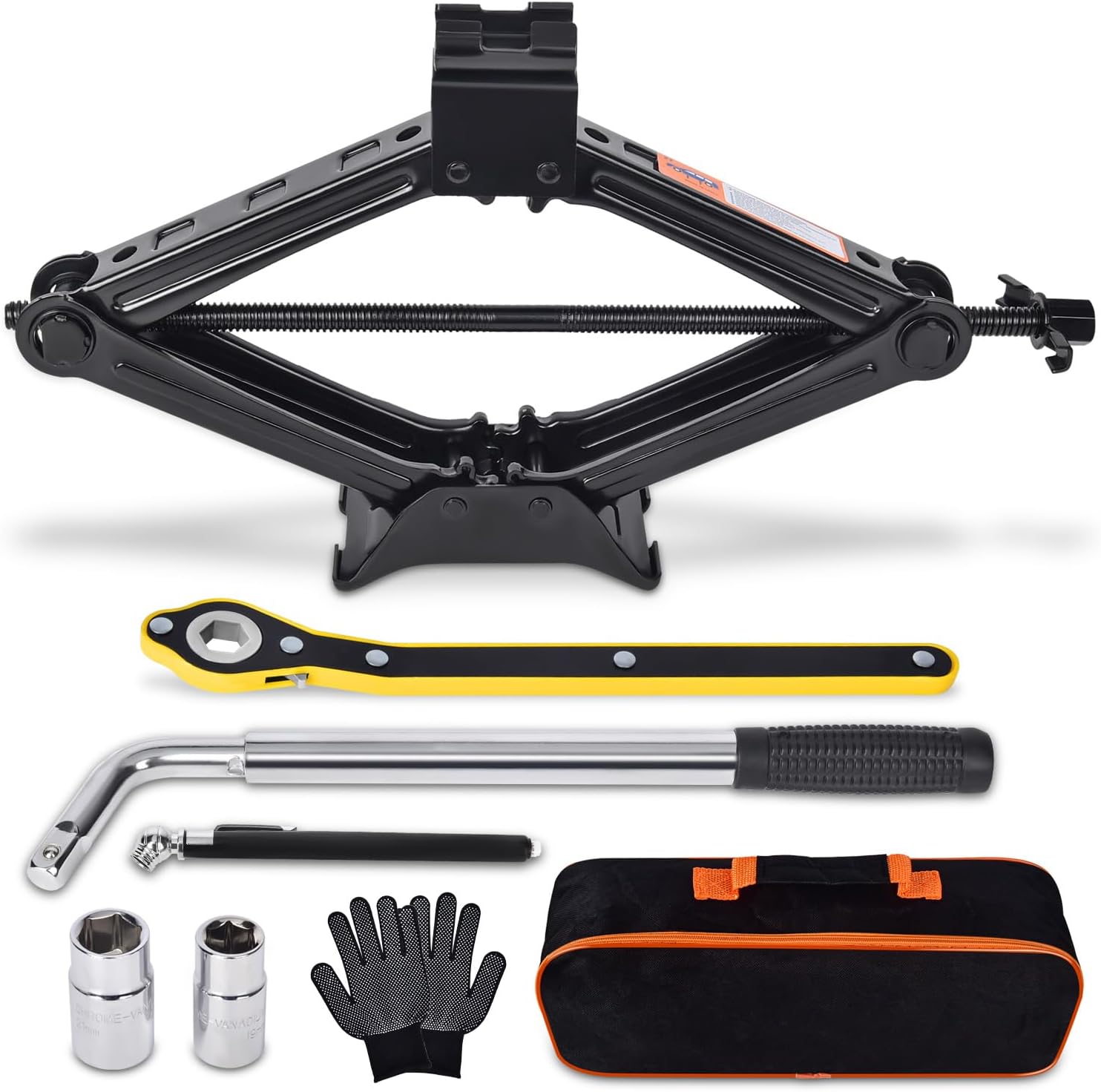 2 Ton Scissor Car Jack Tire Changing Kit