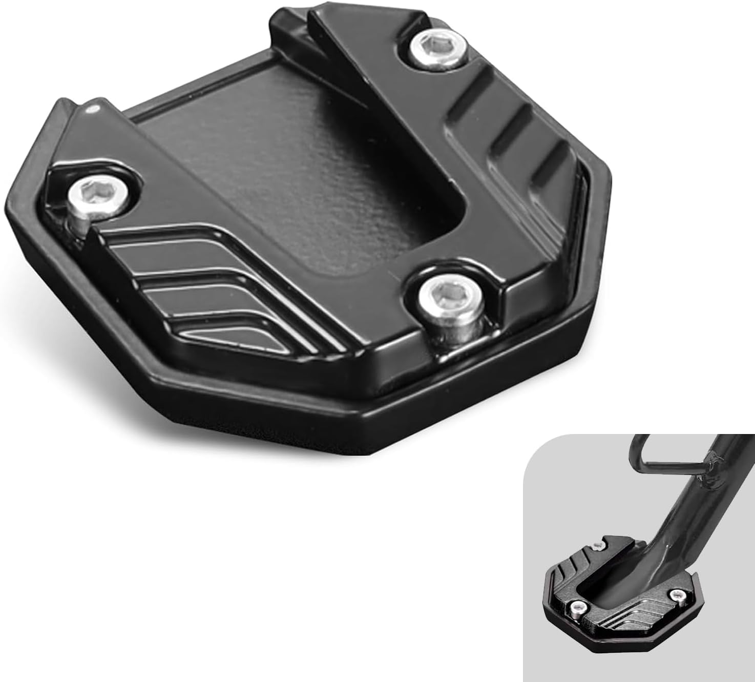 Motorcycle Kickstand Pad Side Stand Extension Plate Accessory