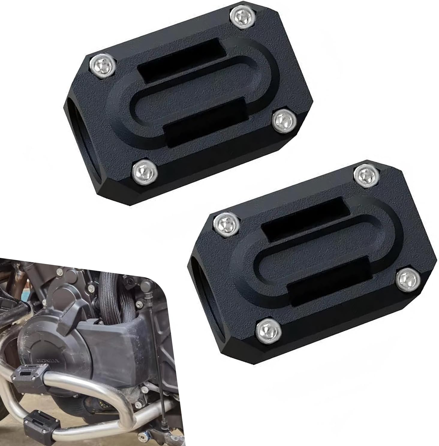 Motorcycle Crash Bar Protection Block Set for 22 to 28mm Bars