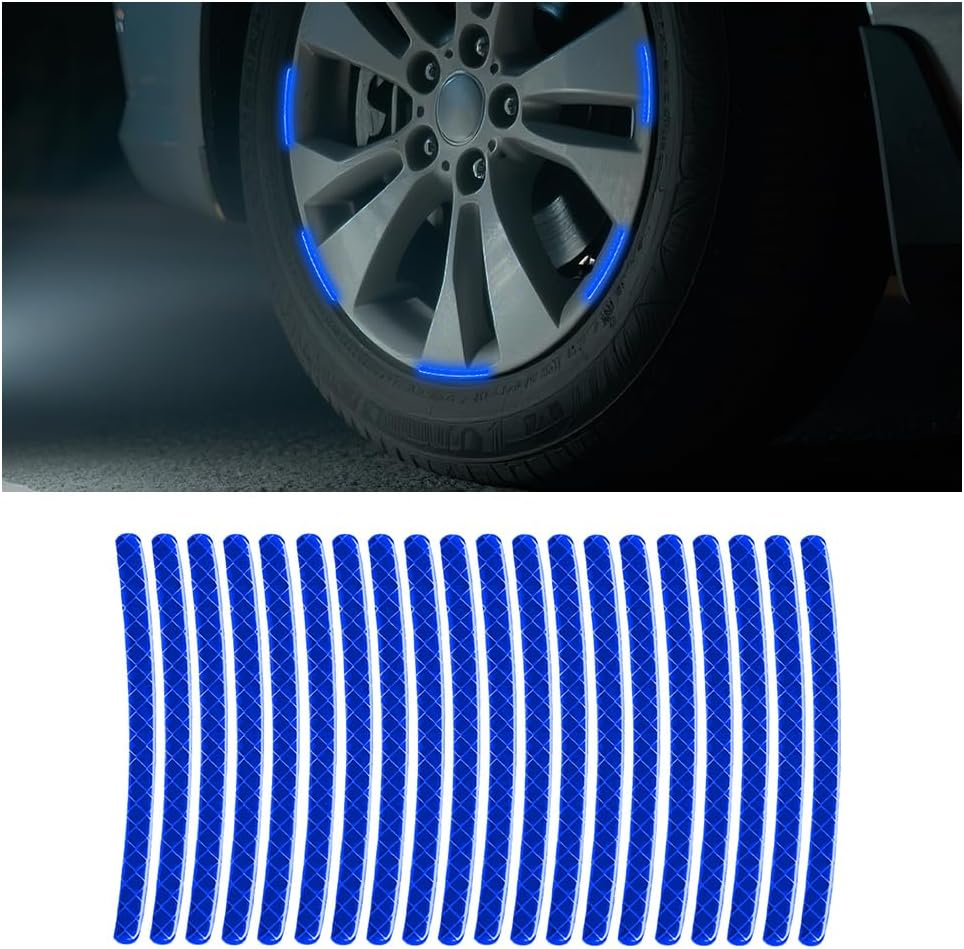 Reflective Wheel Rim Stripe Sticker Set for Cars and SUVs