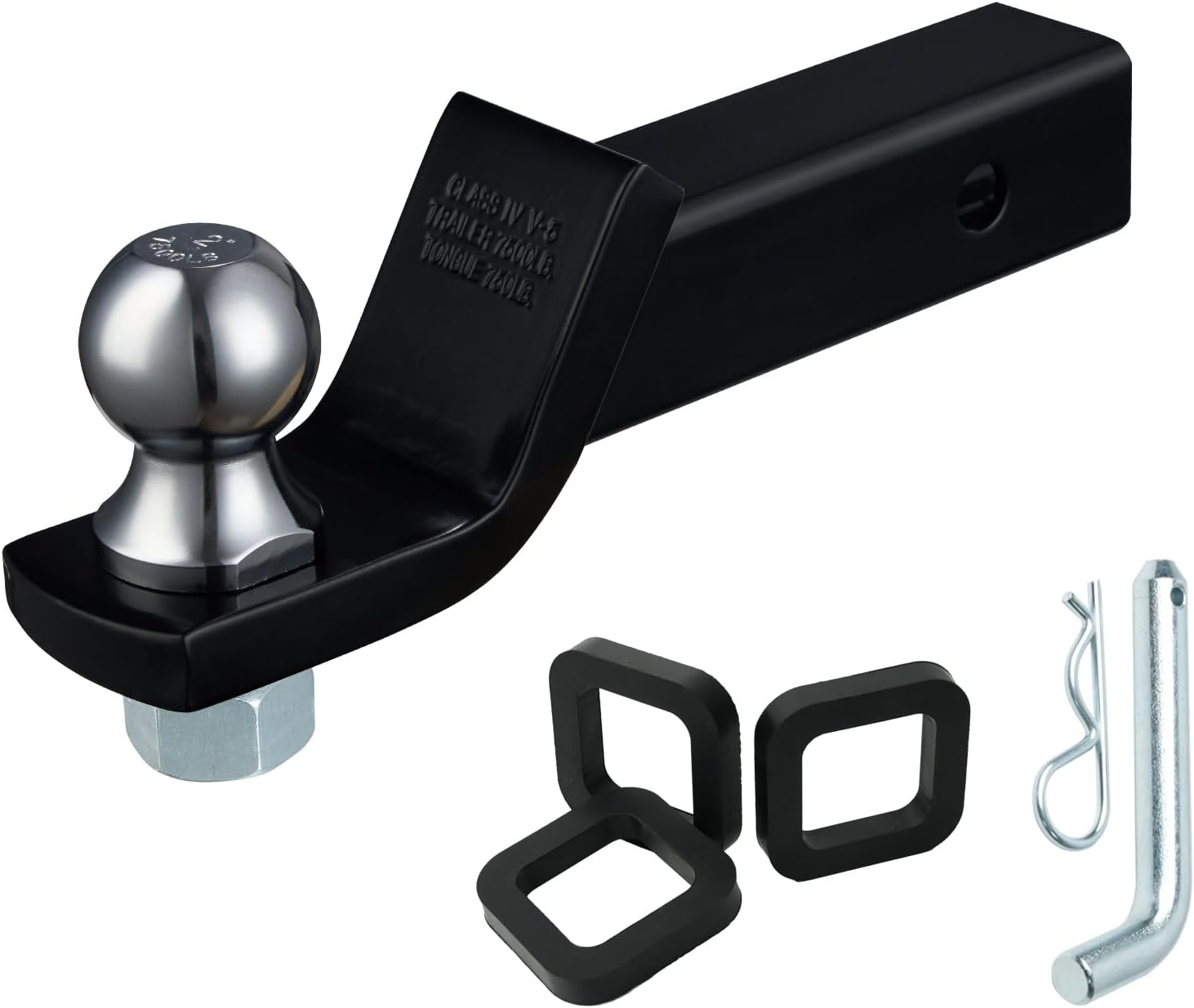 Trailer Hitch Ball Mount with 2 Inch Ball and Pin
