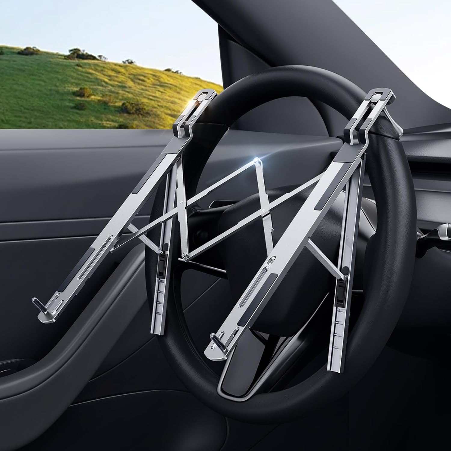 Adjustable Steering Wheel Laptop and Tablet Holder Stand