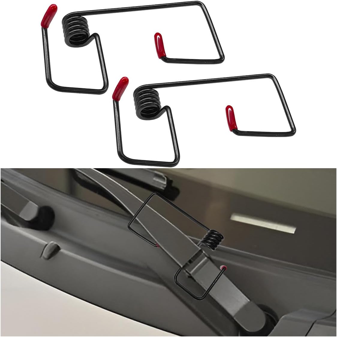 Windshield Wiper Arm Spring Booster Set with Silicone Covers