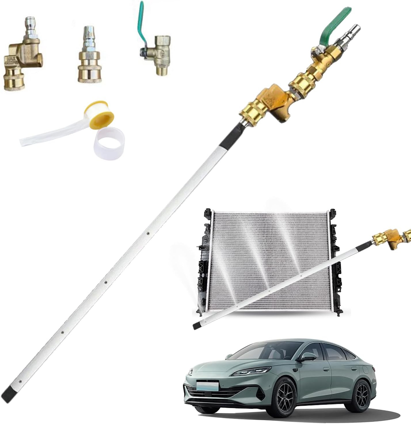 Radiator Cleaning Wand, 24'' Portable Radiator Cleaning Tool