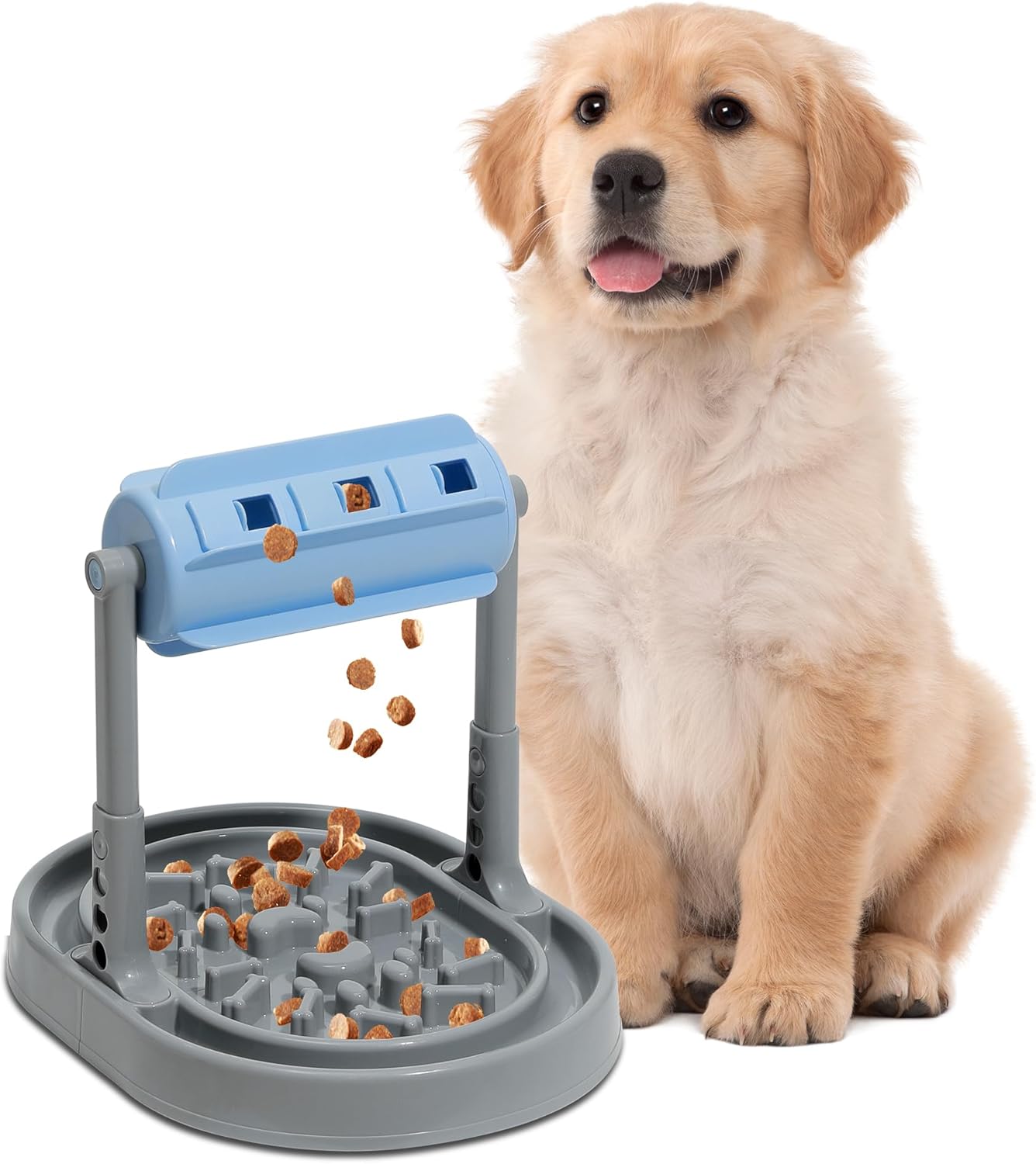 Adjustable Slow Feeder Dog Bowl – Interactive Puzzle Toy