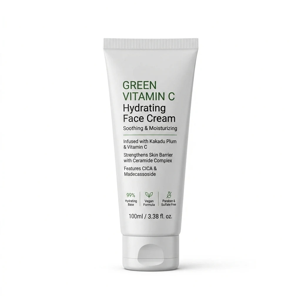 Green Vitamin C Hydrating Face Cream, Soothing & Moisturizing, 100ml
