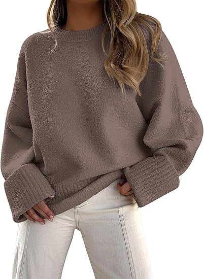 Women's Oversized Fuzzy Pullover Sweater