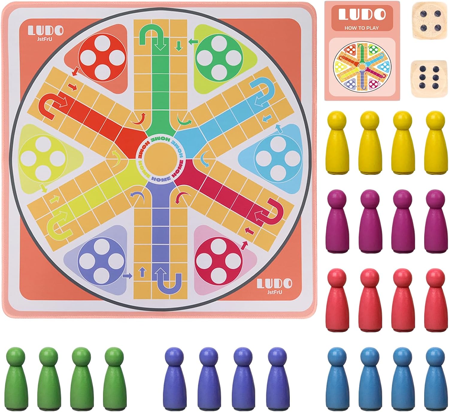 20 inches Ludo Board Game for 2-6 Players