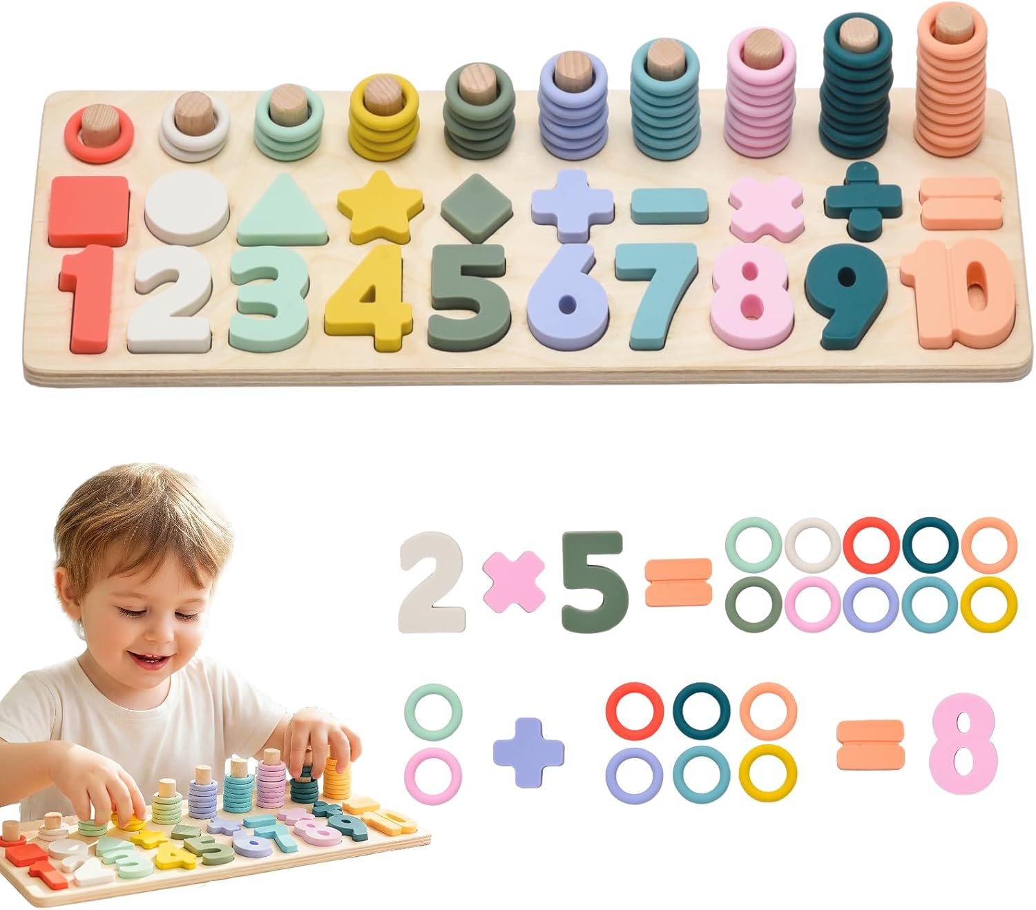 Silicone Number Puzzle Educational Toy for Toddlers