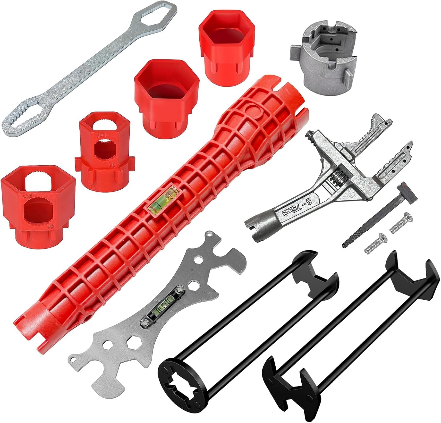6-Piece Adjustable Basin Wrench and Sink Faucet Tool Kit
