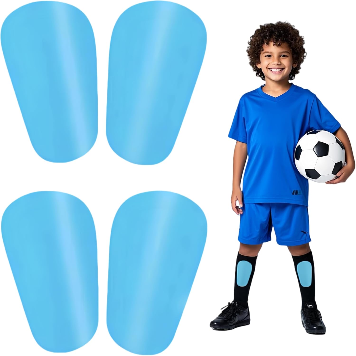 2 Pairs Mini Shin Guards for Youth Soccer