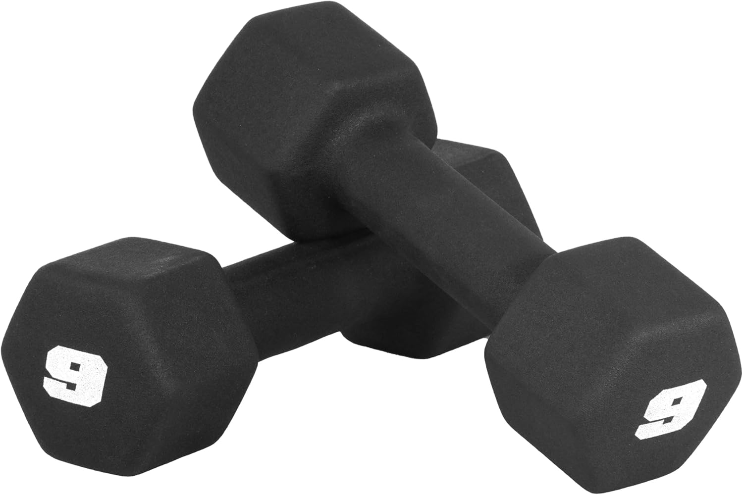 Neoprene Coated Dumbbell Hand Weights - 9 LB Pair