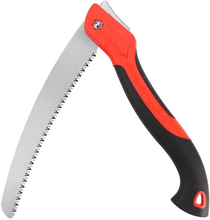 Folding Pruning Saw for Tree Trimming, Wood Cutting, and Gardening