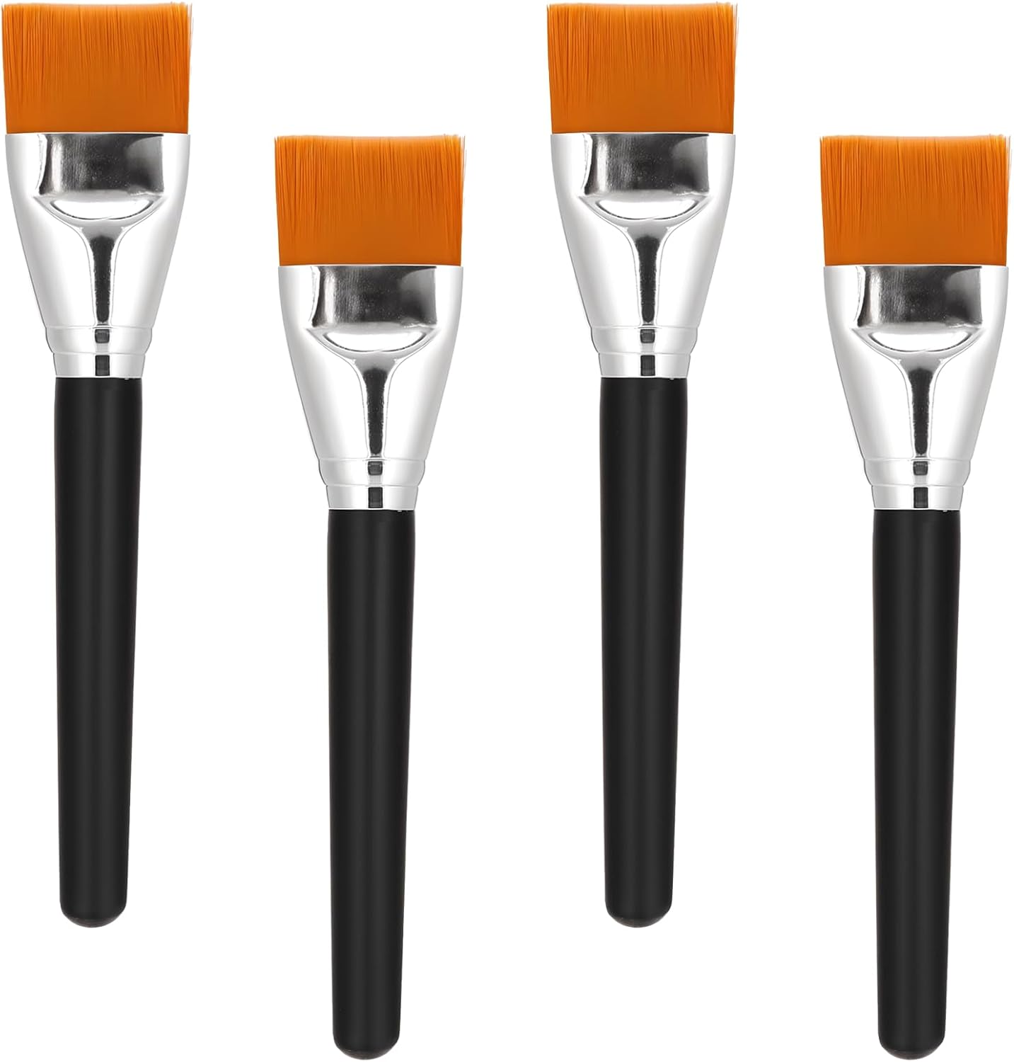 4 Pcs 1.5 Inch Flat Paint Brushes for Acrylic and Oil Painting