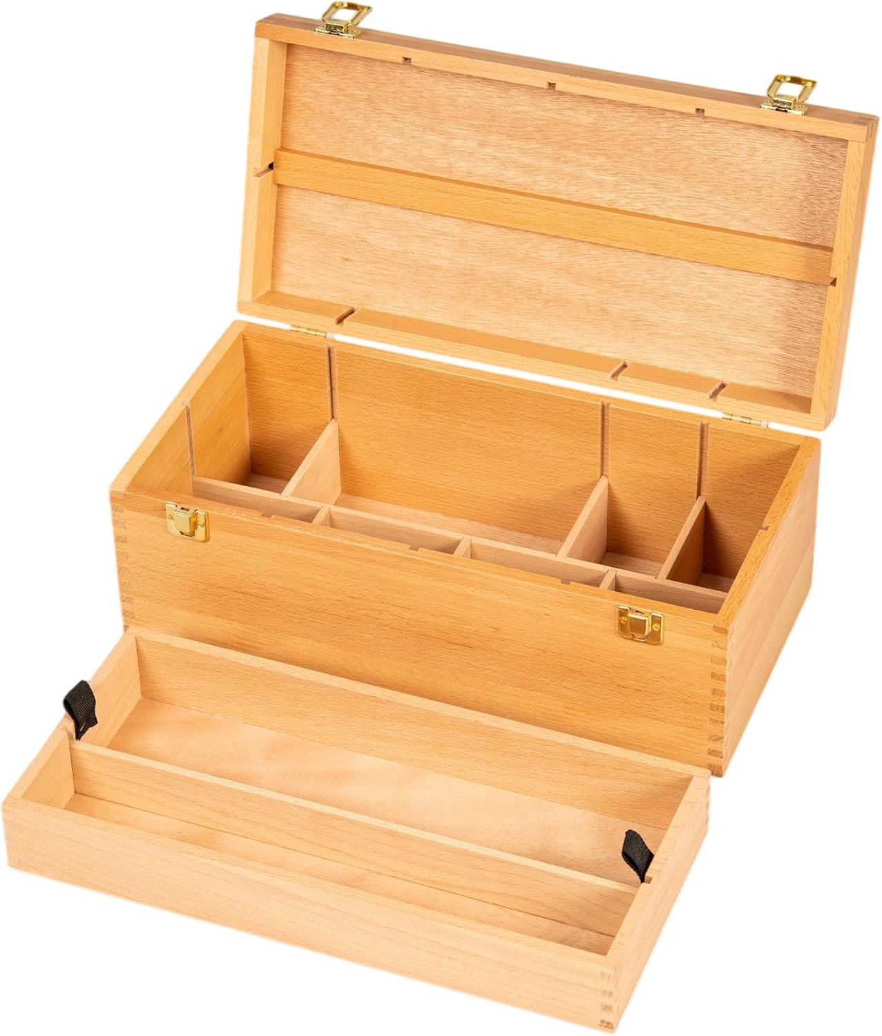 Wooden Art Supply Organizer Box