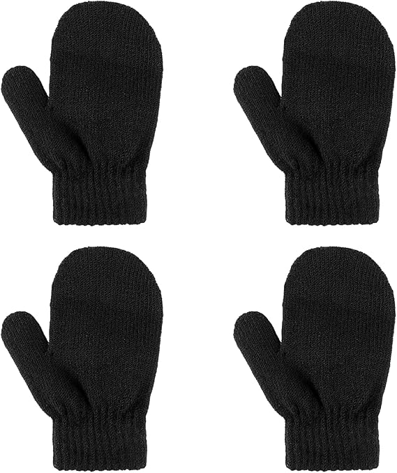 Baby Winter Mittens 2 Pair Soft Elastic No Scratch Gloves