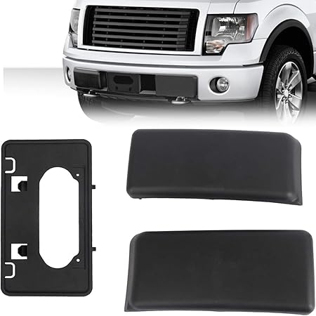 Front Bumper Guards Pads Caps License Plate Frame Bracket